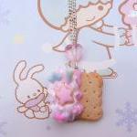 Sweet Cookie With Whipped Cream Necklace